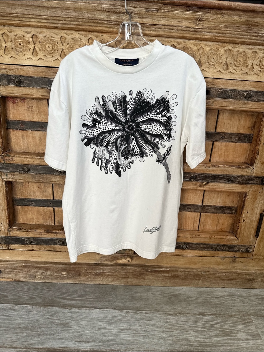 Louis Vuitton x Yayoi Kusama Men's White Psychedelic Flower Cotton T-Shirt Sz M